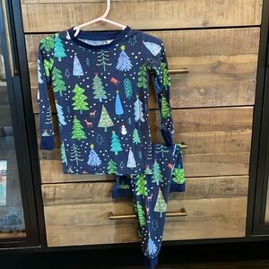 Little sleepies Christmas print two piece pajamas set. Size 18-24 months used.